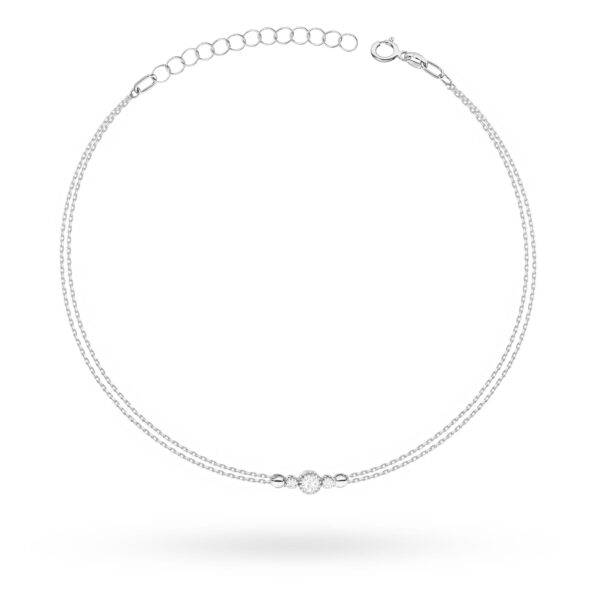 Bransoletka Diament 0,10ct białe złoto