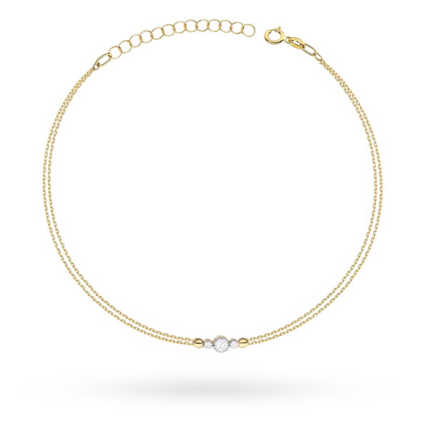 Bransoletka Diament 0,10ct żółte złoto
