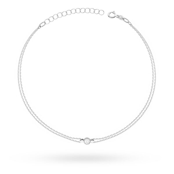 Bransoletka Diament 0,10ct białe złoto