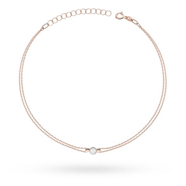 Bransoletka Diament 0,10ct różowe złoto