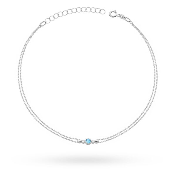 Bransoletka Topaz Swiss 0,15ct białe złoto