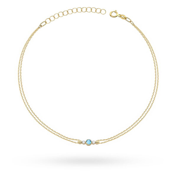 Bransoletka Topaz Swiss 0,15ct żółte złoto