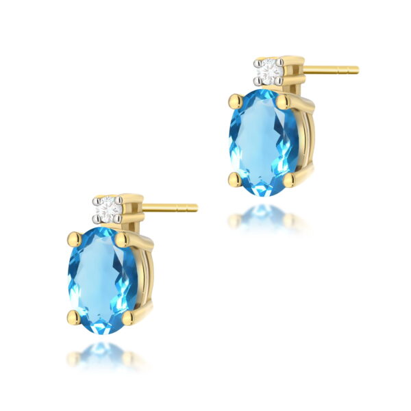 Kolczyki Topaz Swiss 2 x 0,50ct żółte złoto