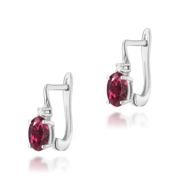 Kolczyki Rodolit 2 x 0,50ct białe złoto
