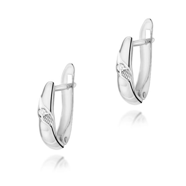 Kolczyki Diament 2 x 0,02ct białe złoto