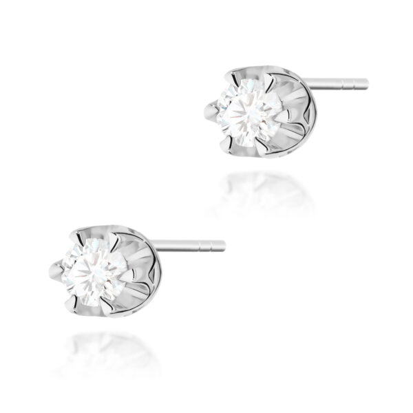 Kolczyki Diament 2 x 0,10ct białe złoto