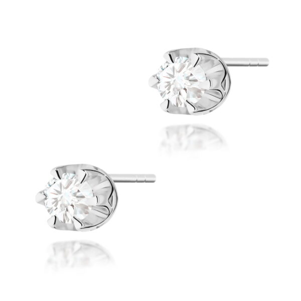 Kolczyki Diament 2 x 0,12ct białe złoto