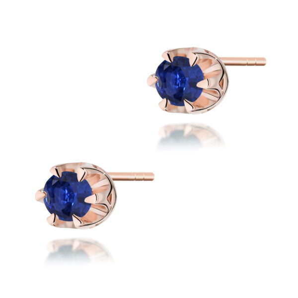 Kolczyki Szafir 2 x 0,15ct różowe złoto