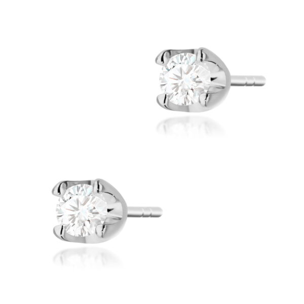 Kolczyki Diament 2 x 0,08ct białe złoto