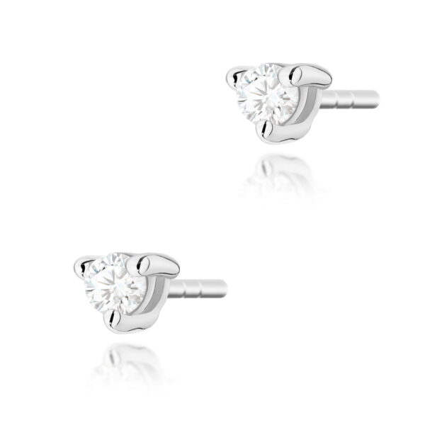 Kolczyki Diament 2 x 0,04ct białe złoto