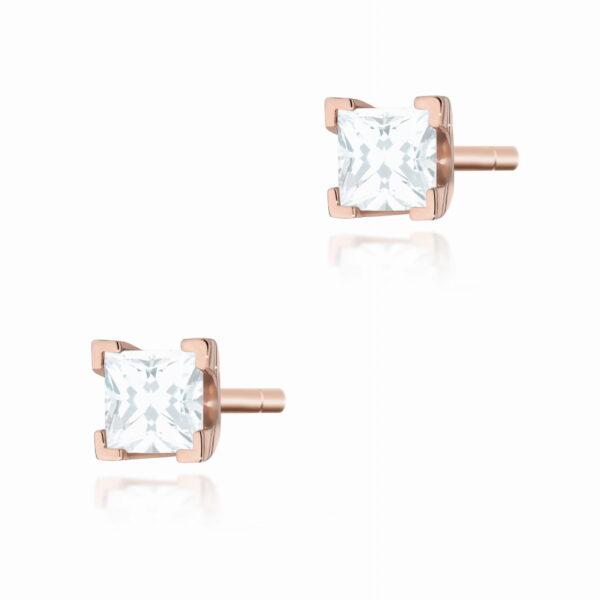 Kolczyki Diament 2 x 0,15ct różowe złoto