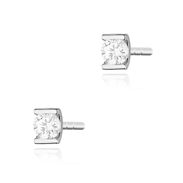 Kolczyki Diament 2 x 0,04ct białe złoto