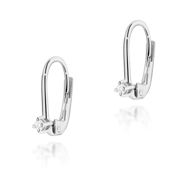 Kolczyki Diament 2 x 0,03ct białe złoto
