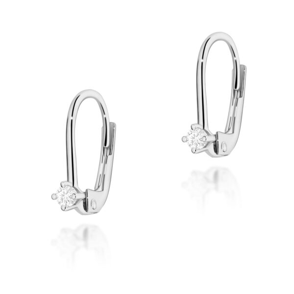 Kolczyki Diament 2 x 0,07ct białe złoto