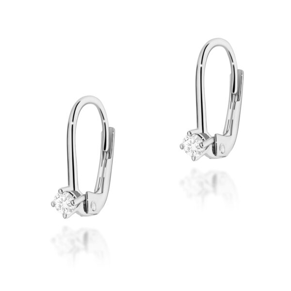 Kolczyki Diament 2 x 0,08ct białe złoto