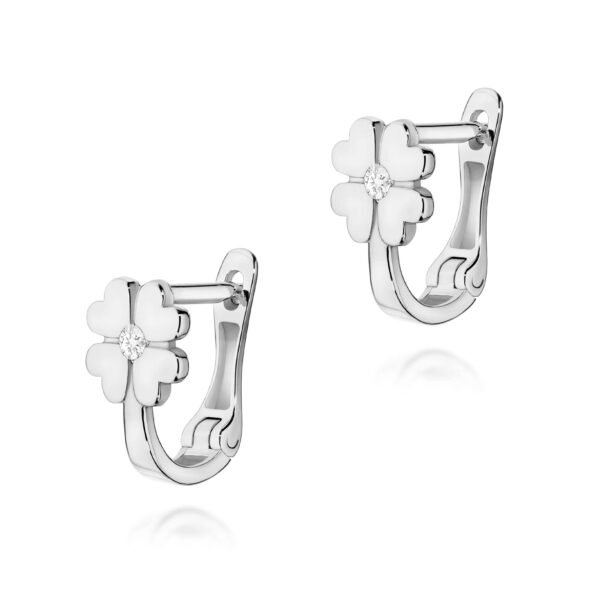 Kolczyki Diament 2 x 0,03ct białe złoto
