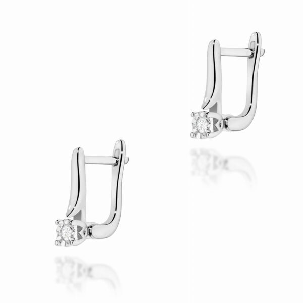 Kolczyki Diament 2 x 0,03ct białe złoto