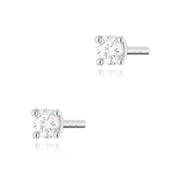 Kolczyki Diament 2 x 0,04ct białe złoto