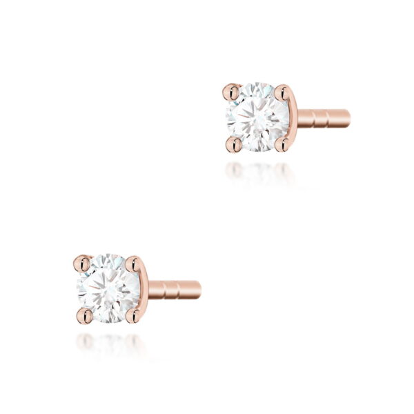 Kolczyki Diament 2 x 0,04ct różowe złoto