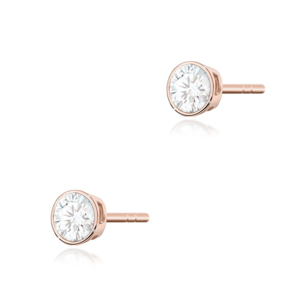 Kolczyki Diament 2 x 0,10ct różowe złoto