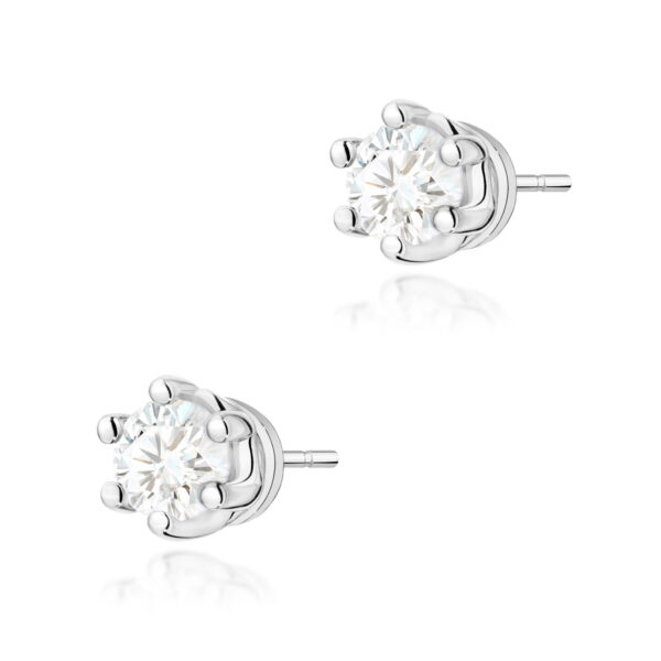 Kolczyki Diament Laboratoryjny 2 x 0,15ct białe złoto