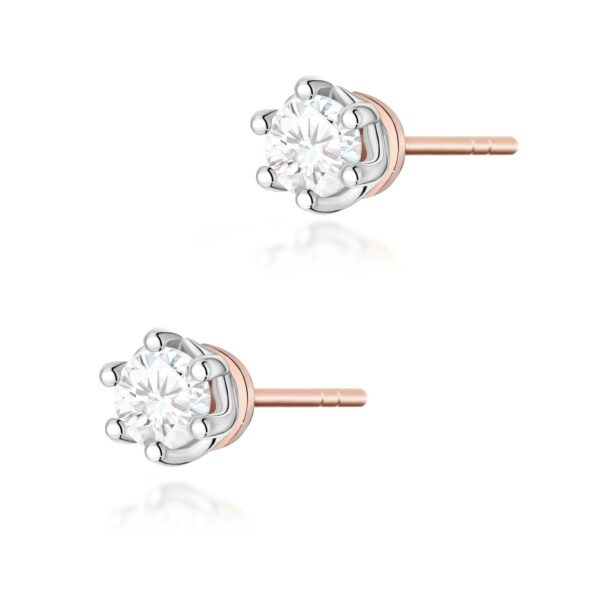 Kolczyki Diament 2 x 0,40ct różowe złoto