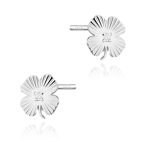 Kolczyki Diament 2 x 0,005ct białe złoto
