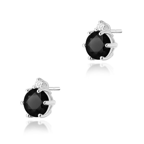 Kolczyki Czarny Diament 2 x 0,50ct białe złoto