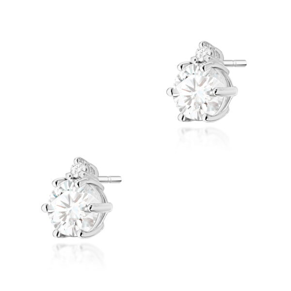 Kolczyki Diament Laboratoryjny 2 x 0,50ct białe złoto