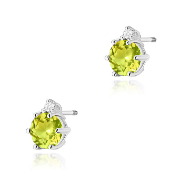 Kolczyki Oliwin 2 x 0,60ct białe złoto sztyft zakręcany