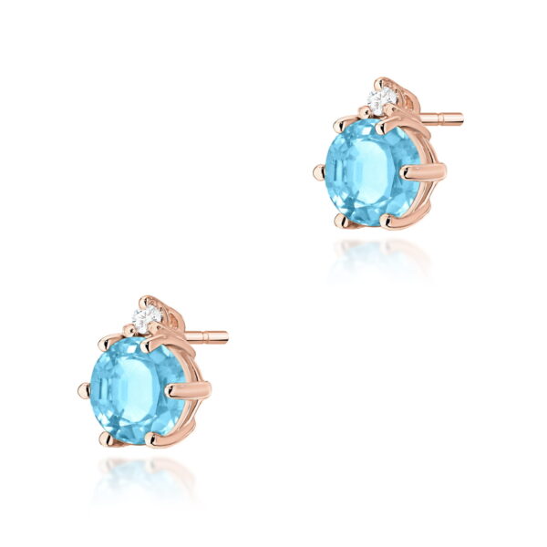 Kolczyki Topaz Swiss 2 x 0,50ct różowe złoto