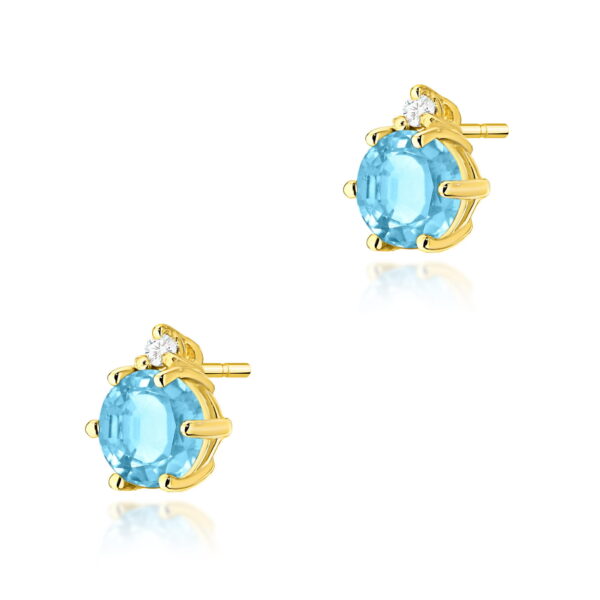 Kolczyki Topaz Swiss 2 x 0,50ct żółte złoto