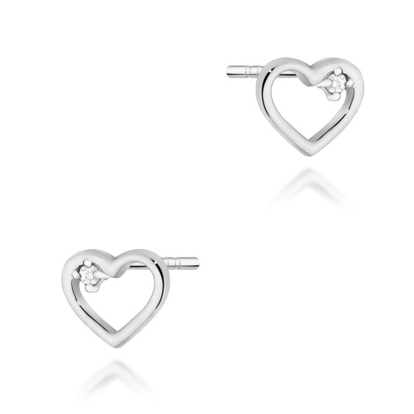 Kolczyki Diament 2 x 0,005ct białe złoto