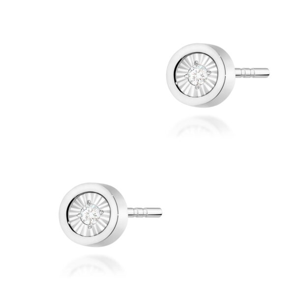 Kolczyki Diament 2 x 0,08ct białe złoto