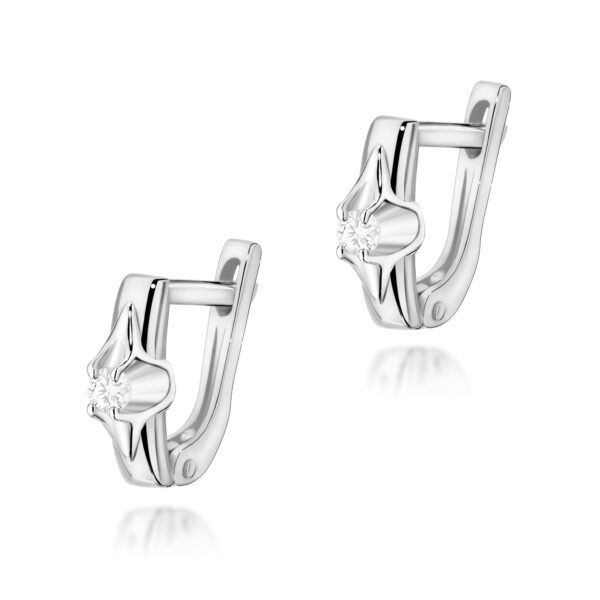 Kolczyki KO088 Diament 2 x 0,04ct białe złoto