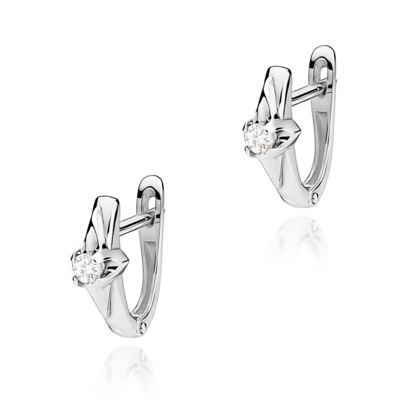 Kolczyki Diament 2 x 0,10ct białe złoto