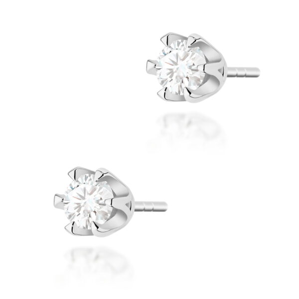 Kolczyki Diament Laboratoryjny 2 x 0,30ct białe złoto