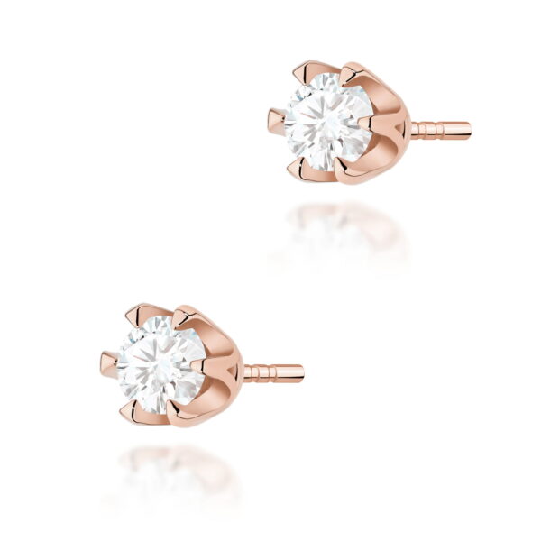 Kolczyki Diament 2 x 0,25ct różowe złoto