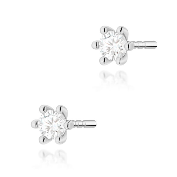 Kolczyki Diament 2 x 0,10ct białe złoto