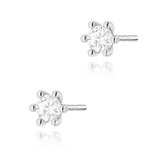 Kolczyki Diament 2 x 0,15ct białe złoto