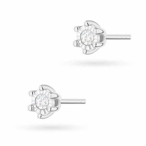 Kolczyki K0222BT Diament 2 x 0,08ct białe złoto