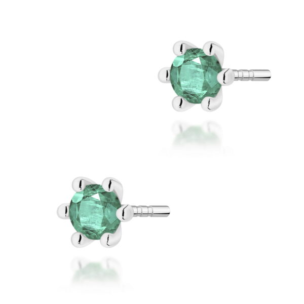 Kolczyki Szmaragd 2 x 0,15ct białe złoto