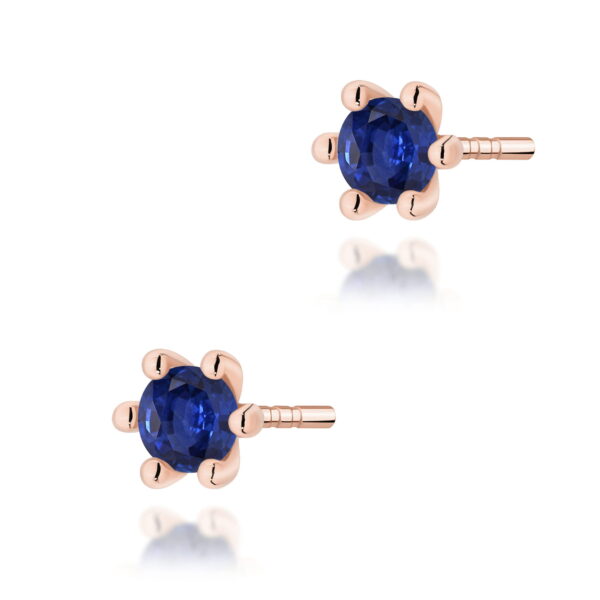 Kolczyki Szafir 2 x 0,15ct różowe złoto