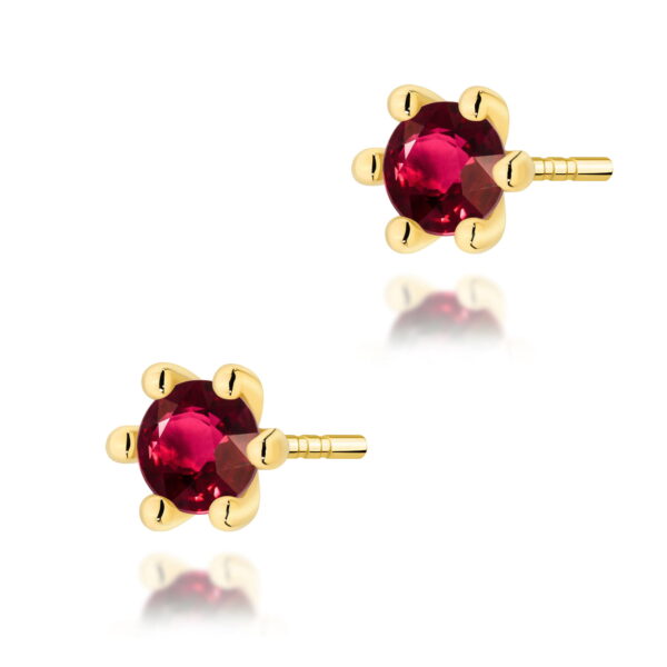 Kolczyki Rubin 2 x 0,30ct żółte złoto
