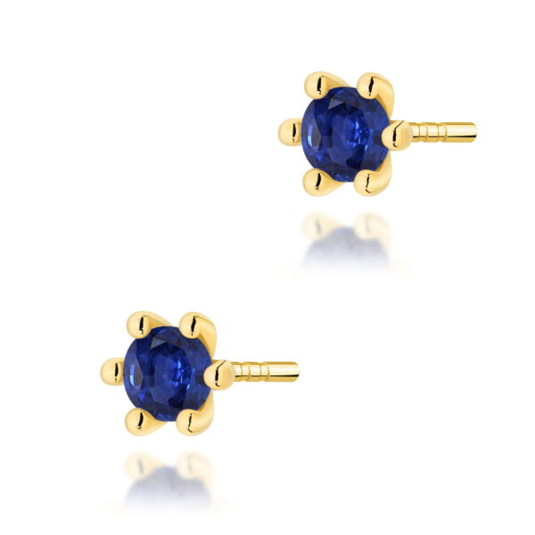 Kolczyki Szafir 2 x 0,15ct żółte złoto