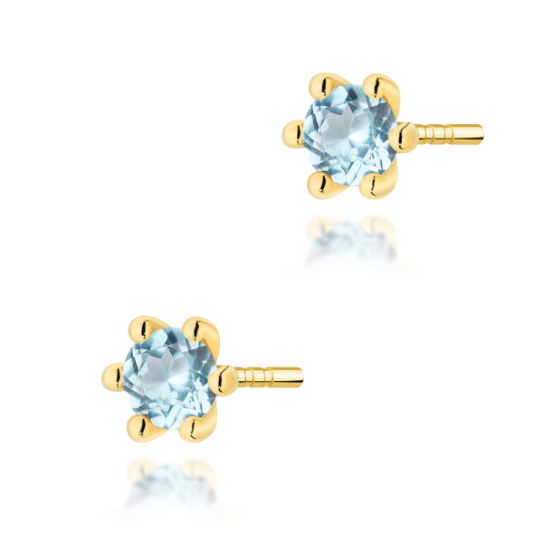 Kolczyki Topaz Swiss 2 x 0,15ct żółte złoto