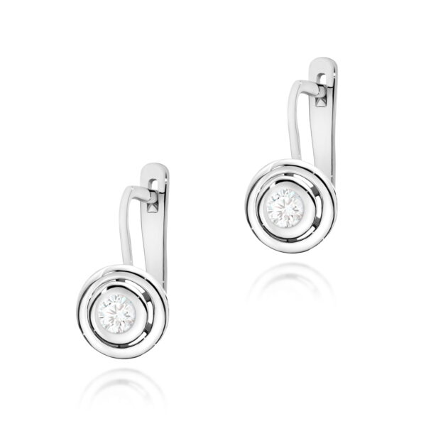 Kolczyki Diament 2 x 0,10ct białe złoto