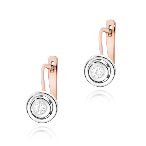Kolczyki Diament 2 x 0,10ct różowe złoto