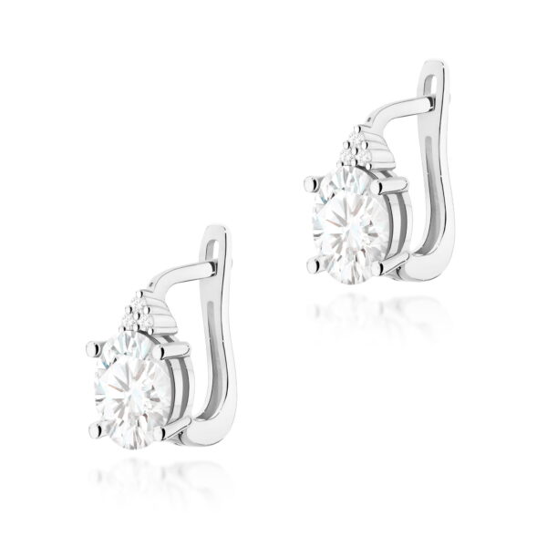 Kolczyki Diament Laboratoryjny 2 x 0,70ct białe złoto