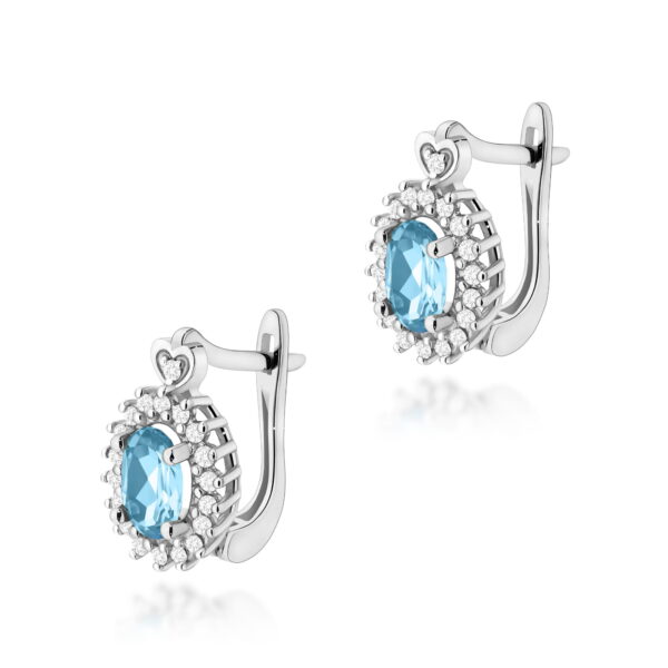 Kolczyki Topaz Swiss 2 x 0,50ct białe złoto